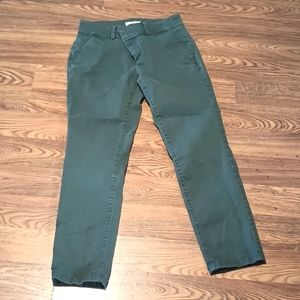 Loft - size 6 - olive green - straight leg pant 97% cotton